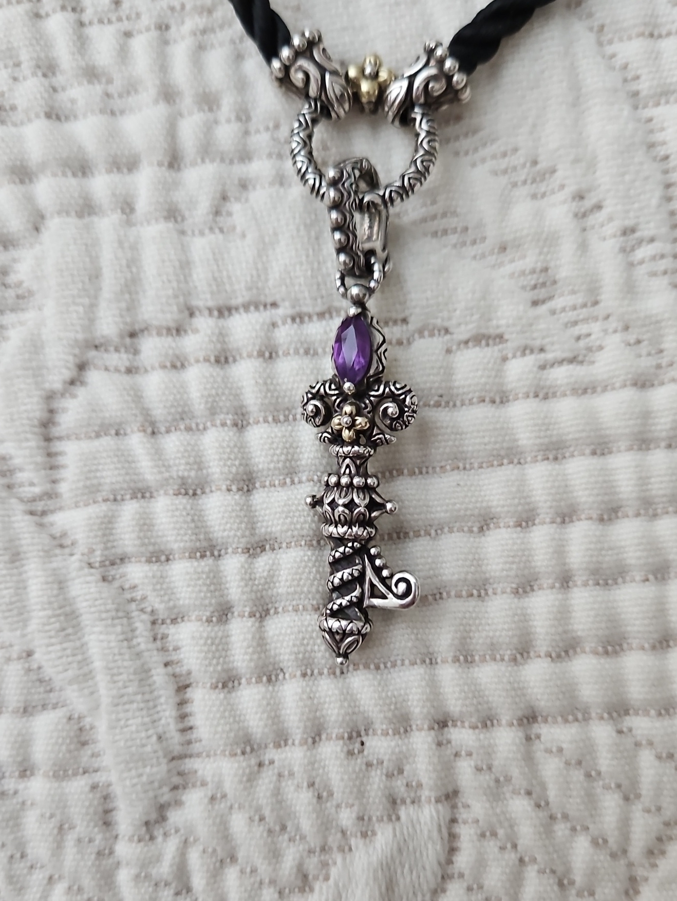 Barbara Bixby Amethyst Key Pendant And Necklace